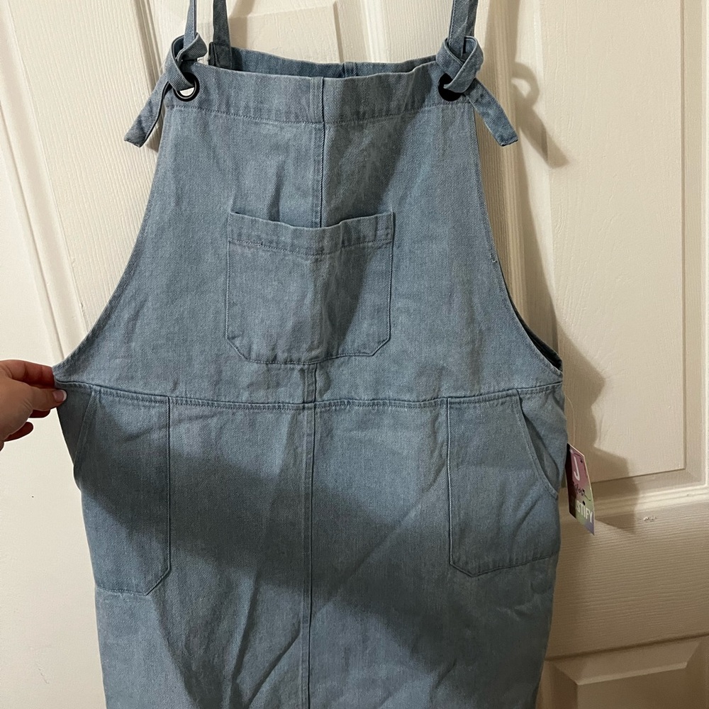 Jean tie strap dress
